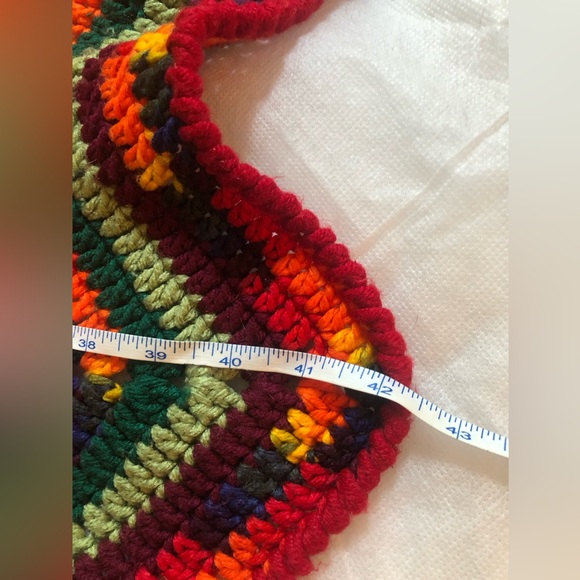 One of a kind colourful crochet bohemian star pattern throw blanket - Picture 5 of 6